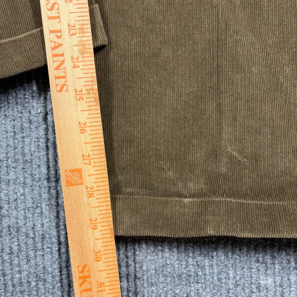 Dockers Pants Mens W36 L30 Pleated Relaxed Fit Corduroy Brown Cuffed Cotton